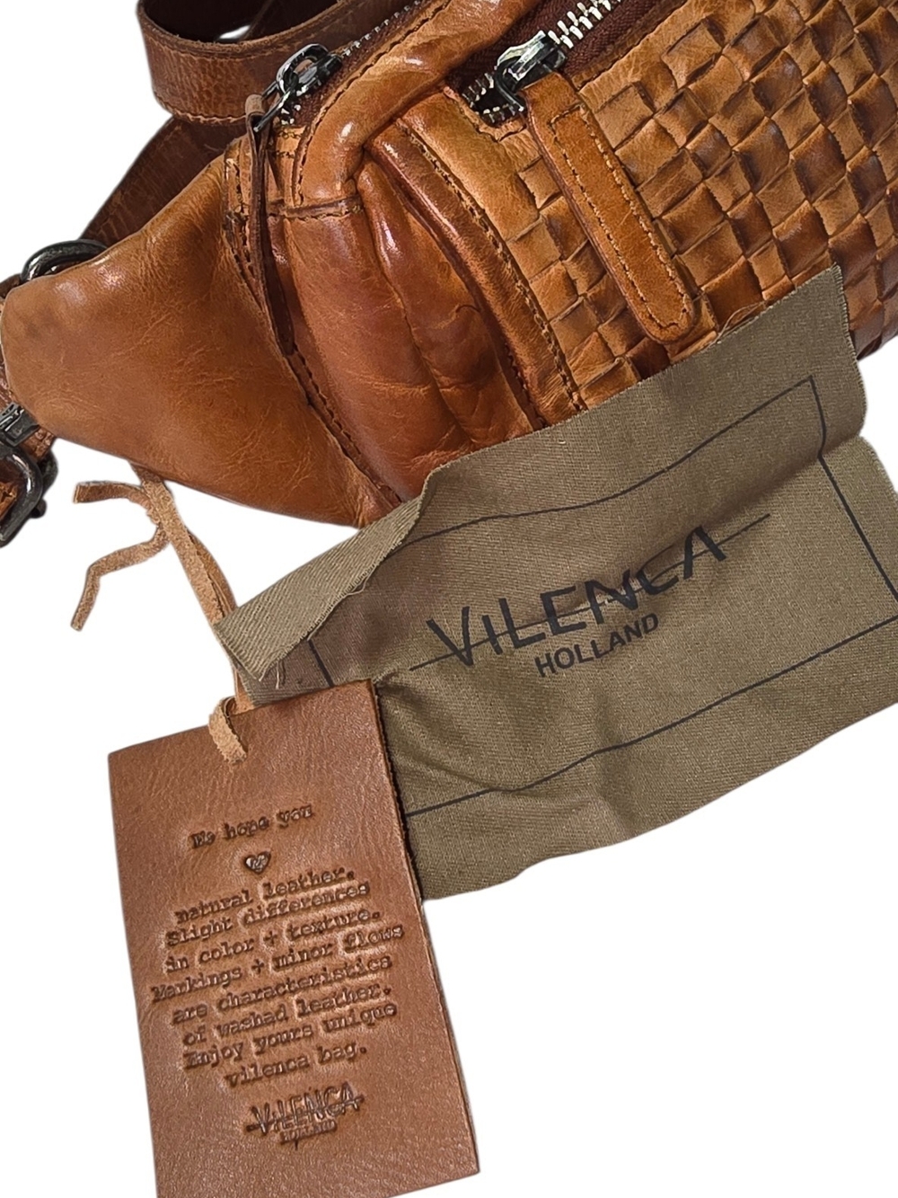 Vilenca Holland Genuine Leather Unisex Brown Waist Bag - Picture 5 of 11